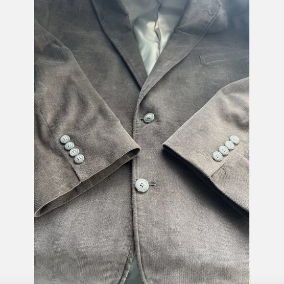 Calvin Klein Brown Corduroy Two Button Blazer Sport Coat - 54R - Picture 9 of 15